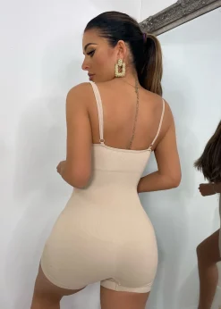 Women DressMeZee Rompers & Jumpsuits|Alessia Shaping Romper - Beige