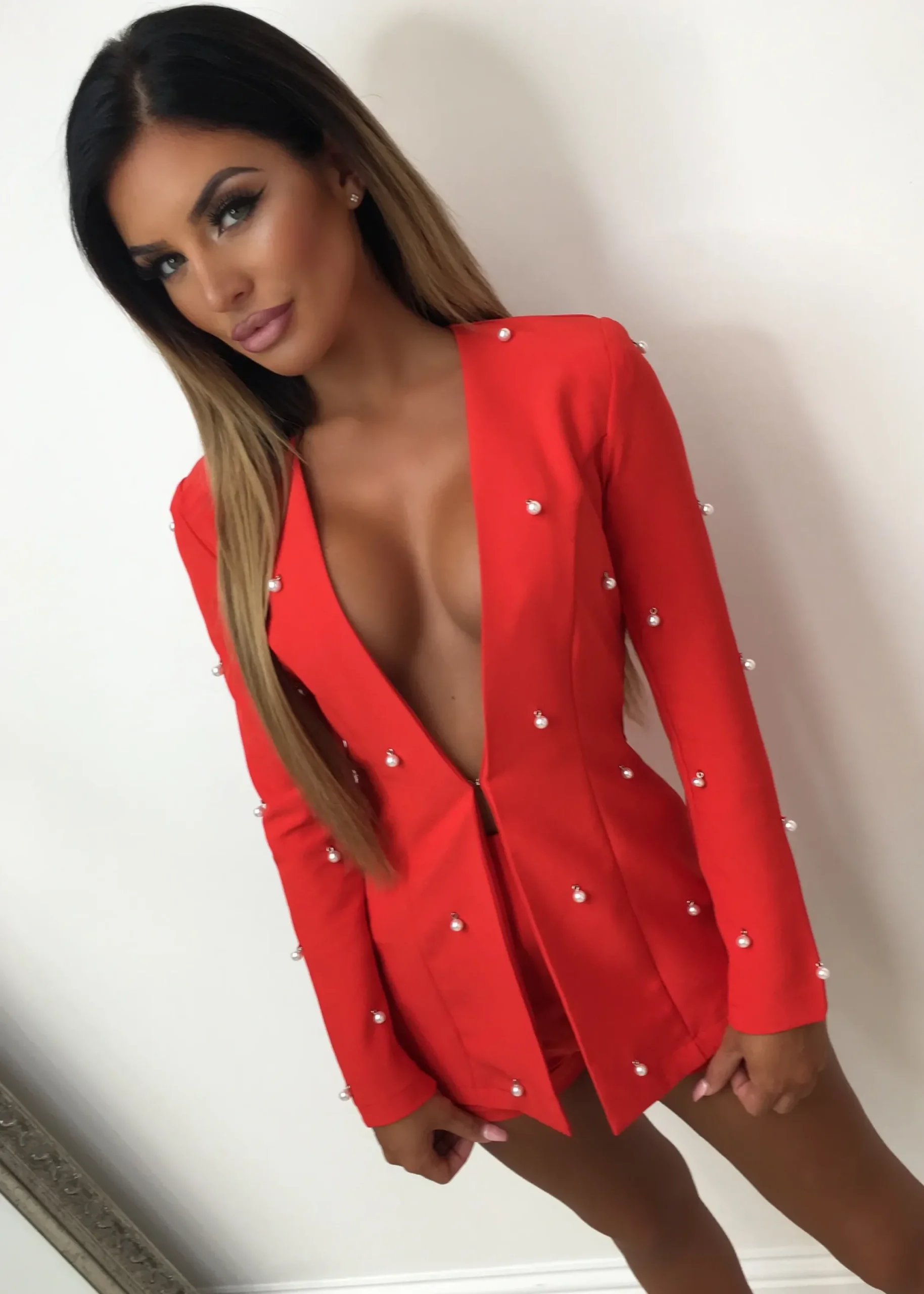 Women DressMeZee Co-Ords|Bon Appetit Two Piece - Red