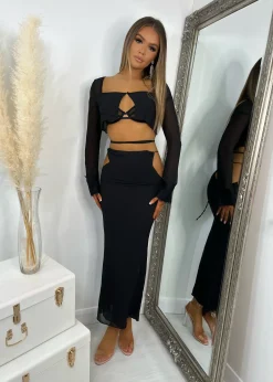 Women DressMeZee Co-Ords|Dakota Two Piece - Black