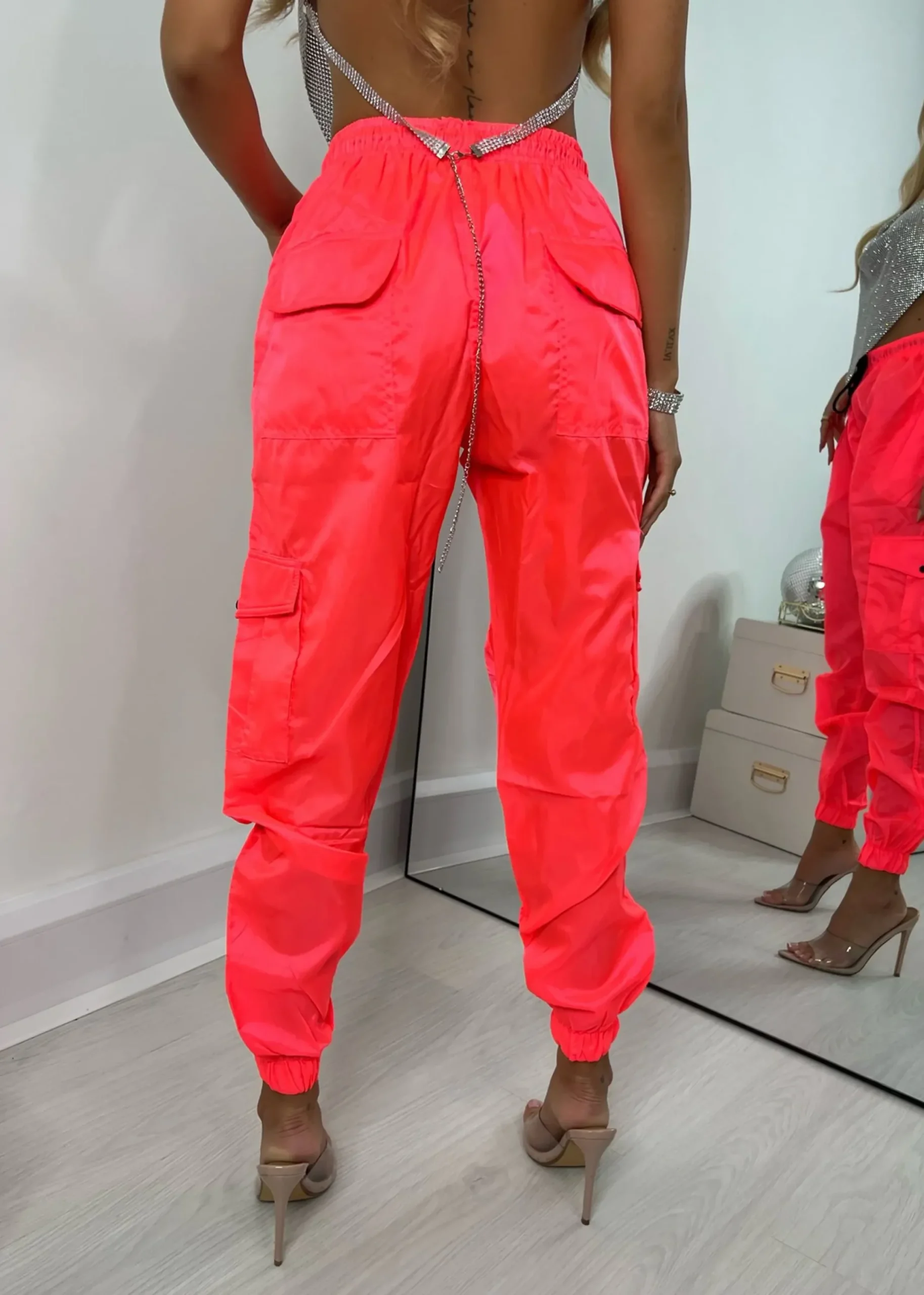 Women DressMeZee Bottoms|Highlight Of My Summer Cargo Trousers - Pink