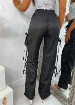 Women DressMeZee Bottoms|Iona Cargo Trousers - Black