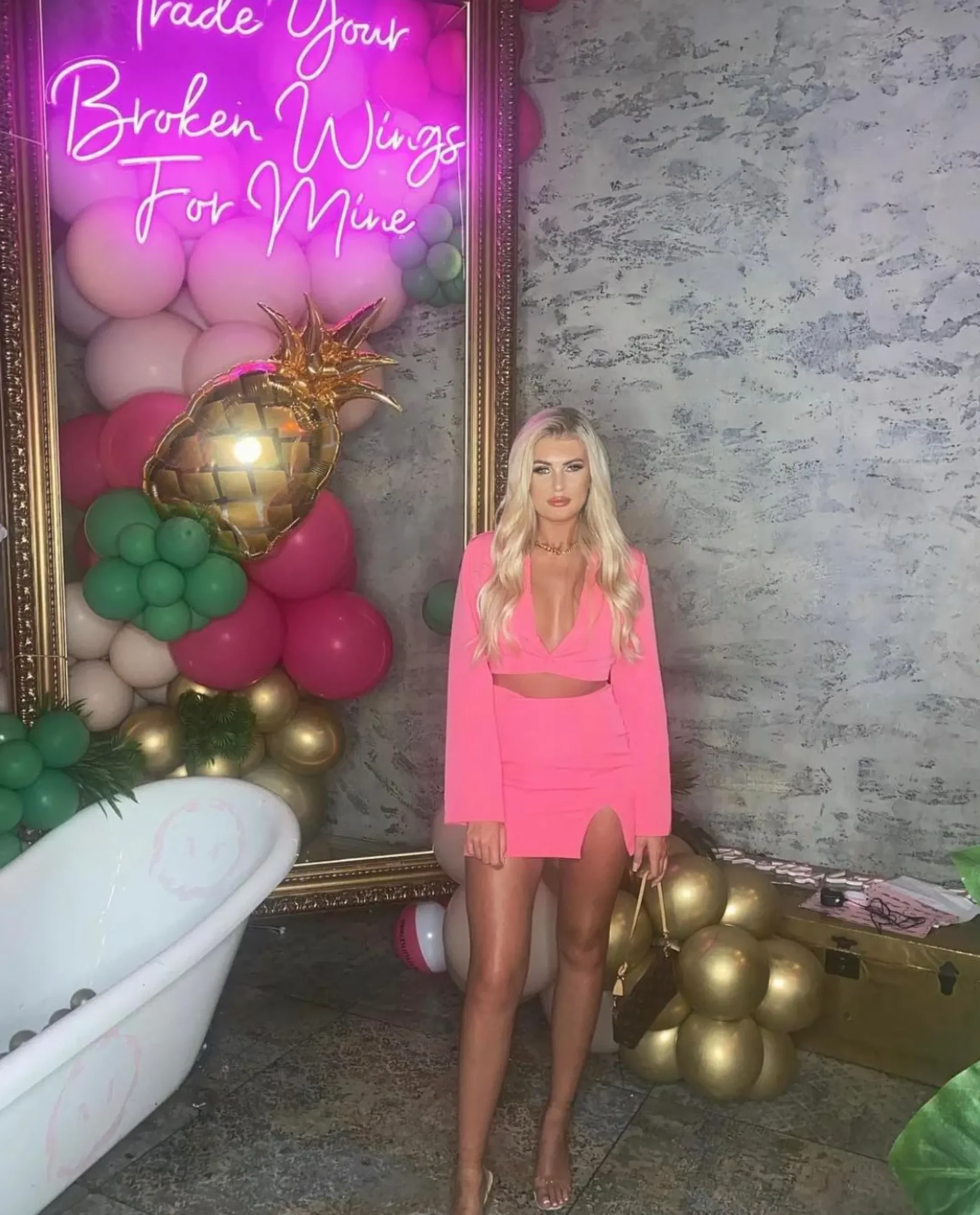 Women DressMeZee Co-Ords|Kara Two Piece - Bubblegum Pink