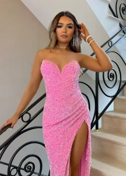 Women DressMeZee Dresses|Princess Energy Sparkle Gown - Pink
